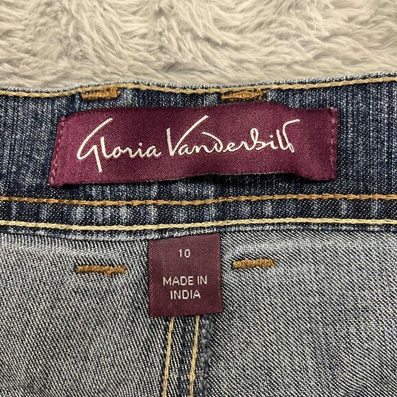 Gloria Vanderbilt Women’s Size 10 Blue Classic Straight Leg Jeans Mid Rise Denim - Picture 4 of 7